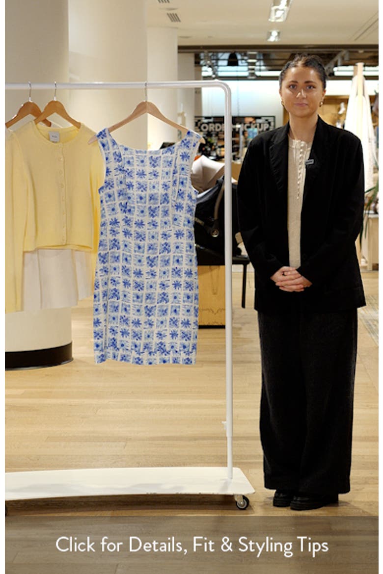 Tile Floral Print Sheath Dress video