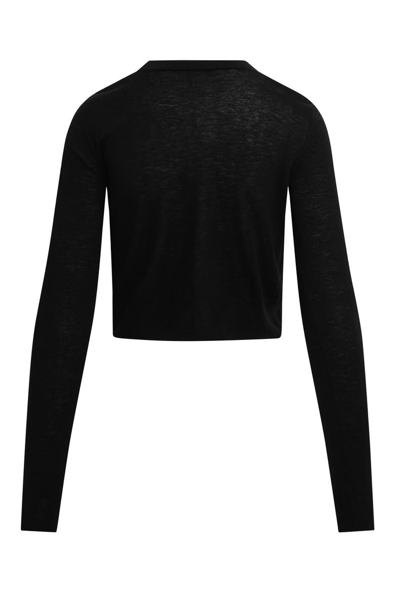 The Curtsey Wool Cardigan, Alternate, color, BLACK