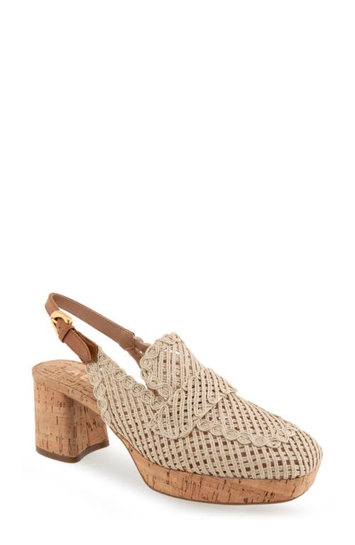 Aerosoles Santina Slingback Pump in Natural Raffia 