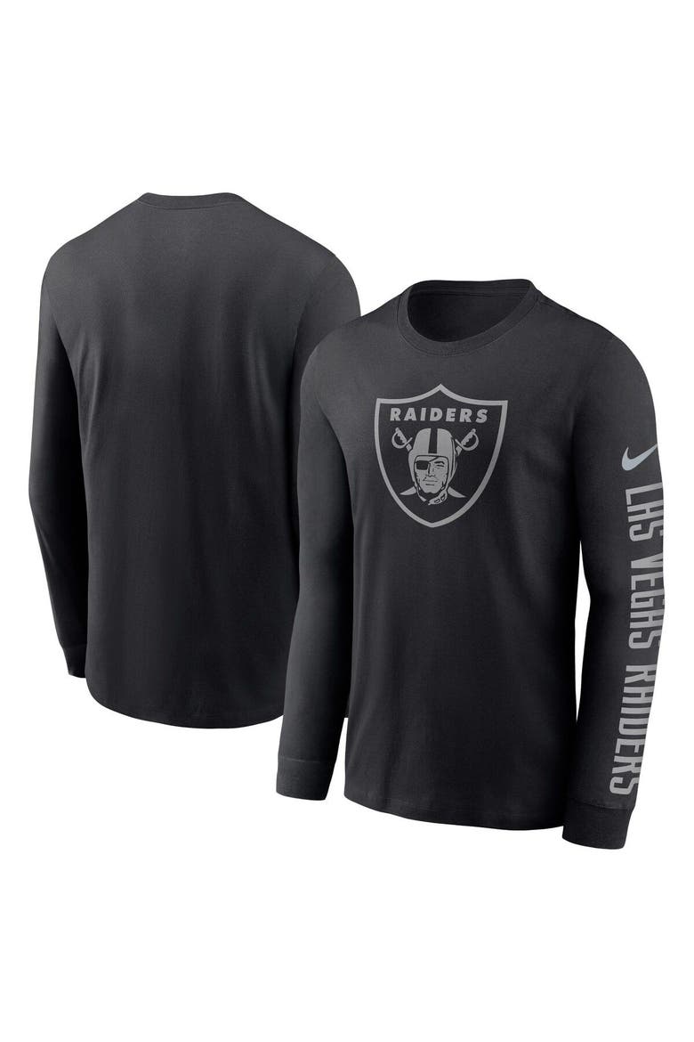 Men's Nike Black Las Vegas Raiders RFLCTV Name and Logo T-Shirt, Main, color, Black