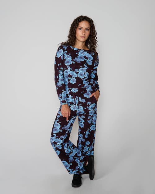 Lords Of Harlech Clara Oversized Brushed Knit Sweatshirt In Burgundy