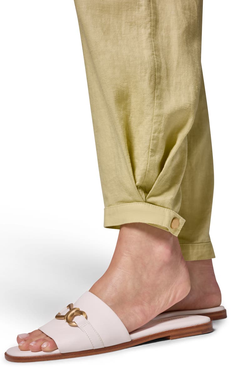 Donna Karan New York Belted Tapered Pants, Alternate, color, Citrus