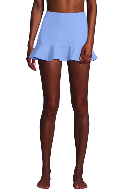 Lands' End Ruffle Hem Mini Swim Skirt In Blue