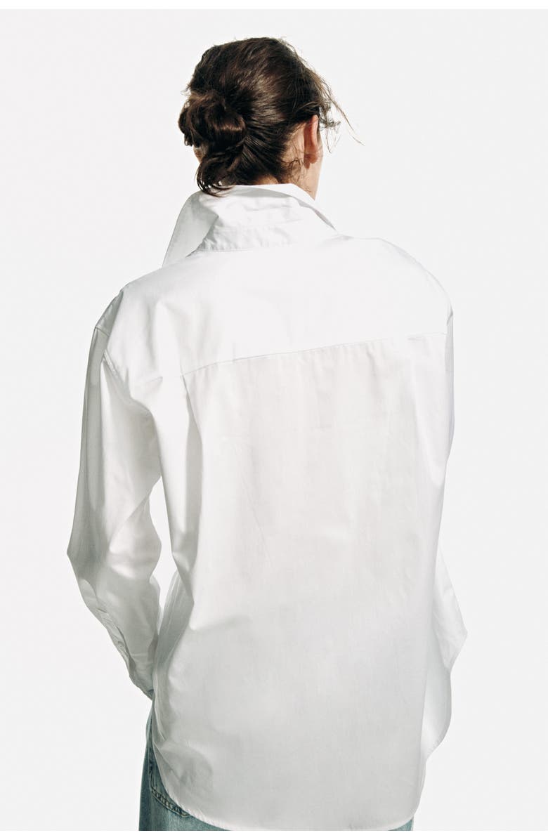 H&M Cotton poplin shirt, Alternate, color, White