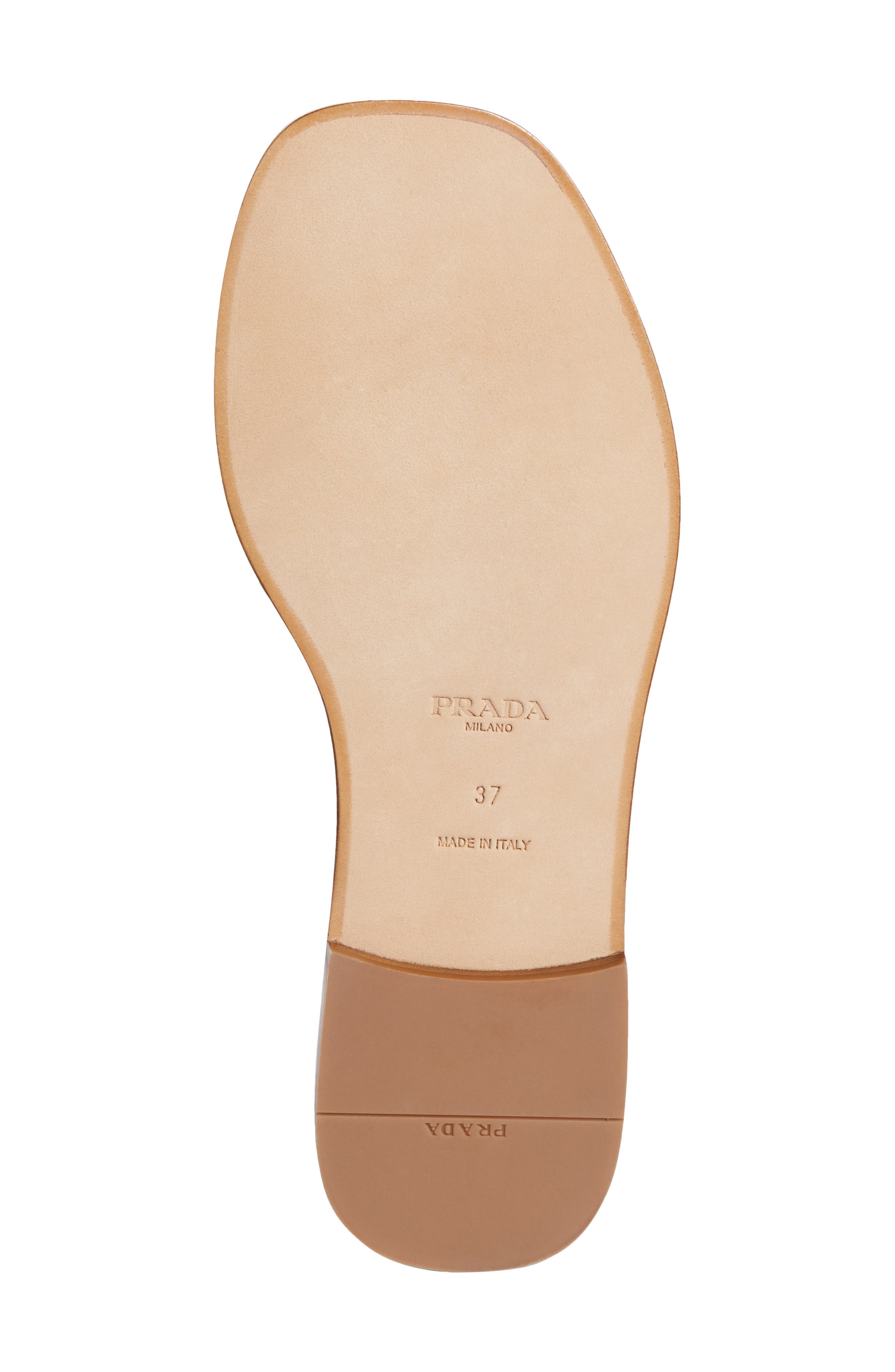 Prada Raffia Slide Sandal, Alternate, color, Naturale