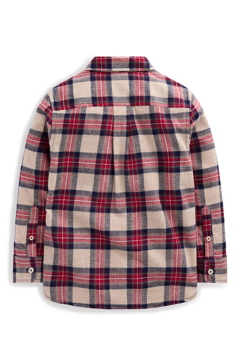 Kids' Cosy Cotton Check Shirt, Alternate, color, OAT NAVY AND RED CHECK