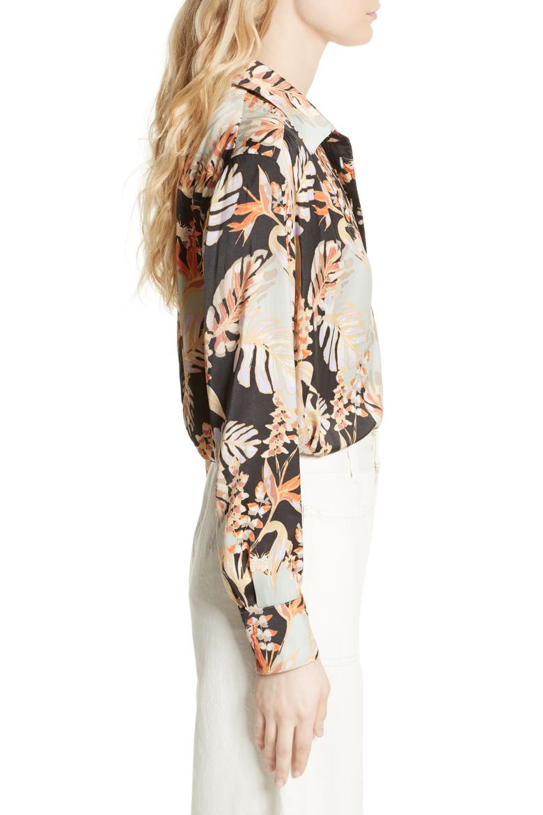 Under the Palms Shirt, Alternate, color, BLACK