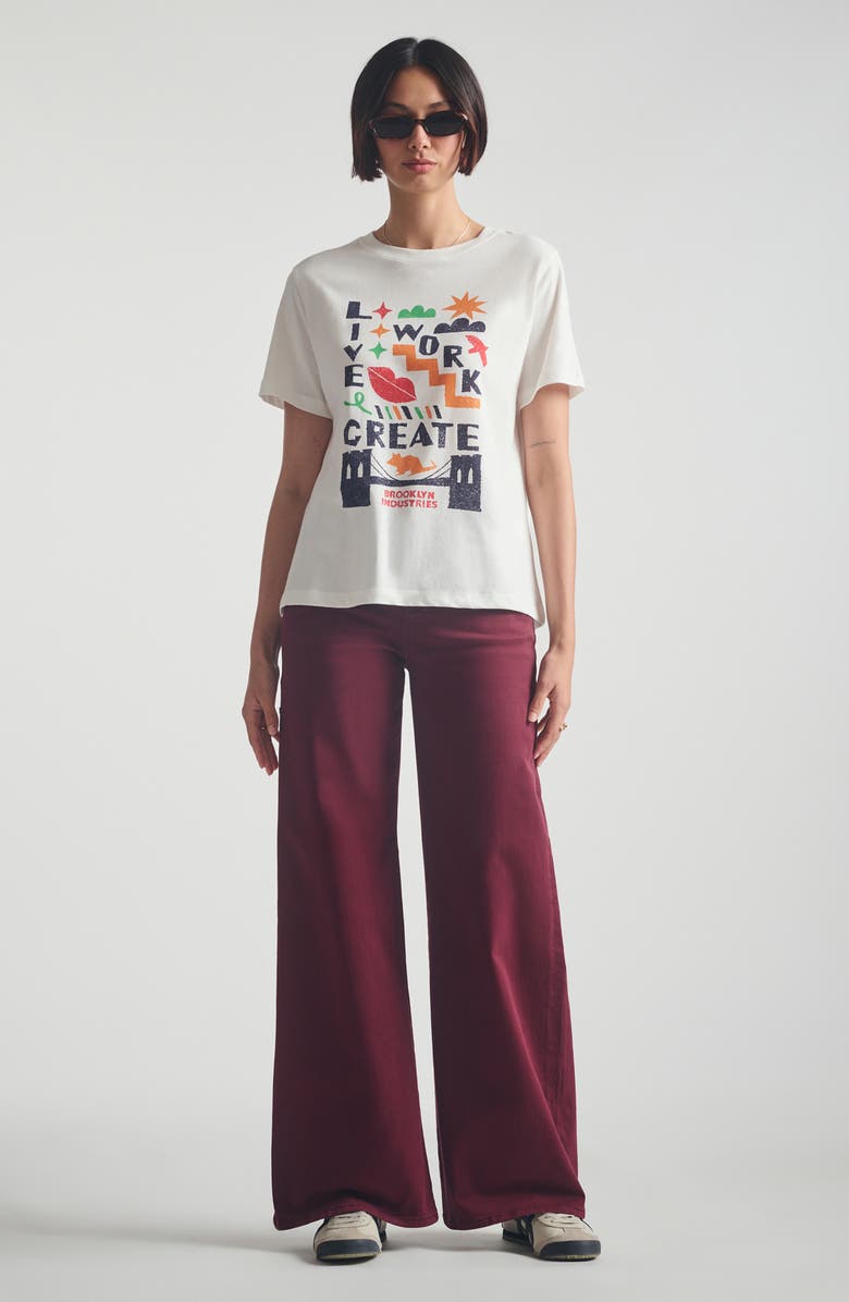 Brooklyn Industries Live Work Create Graphic T-Shirt, Alternate, color, Antique White