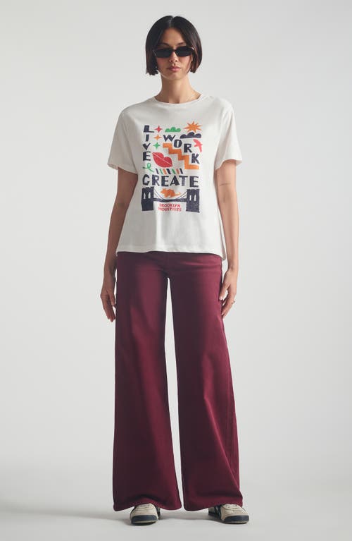 Brooklyn Industries Live Work Create Graphic T-shirt In White