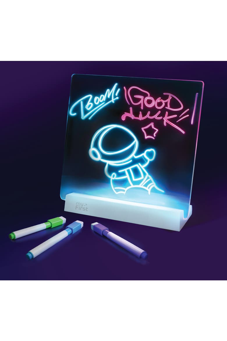 Sketch Clear 11 LED Lighting drawing board, FREE 12 Fluorescent Marker, Up to 10H, 7 Color LED light - WHITE, Alternate, color, WHITE