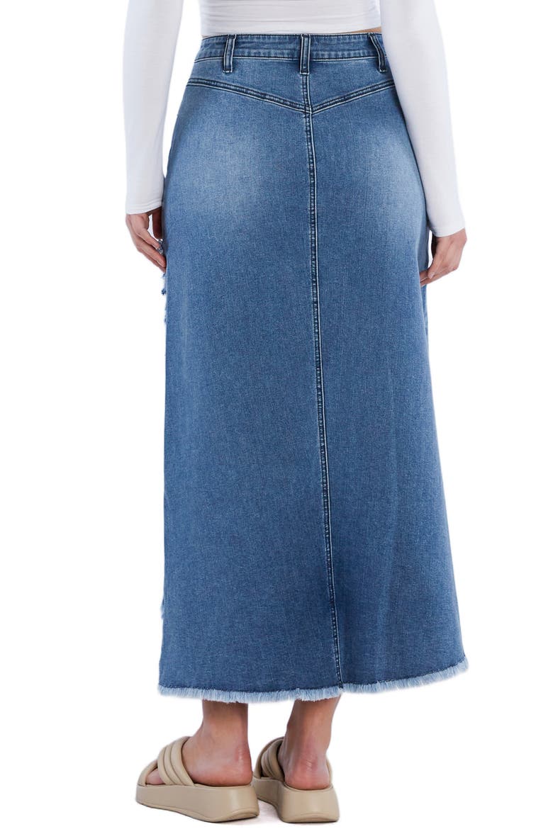 Two Step Denim Maxi Skirt, Alternate, color, TEAM BLUE