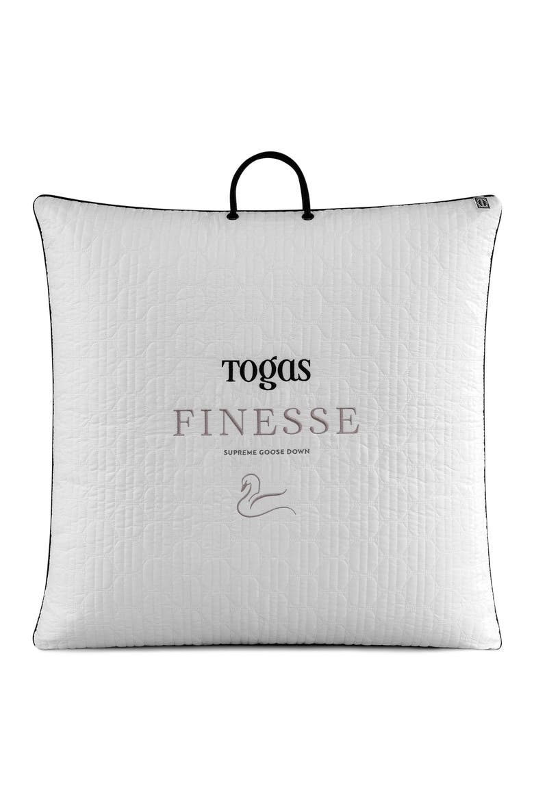 Finesse silk cotton pillow, Alternate, color, White