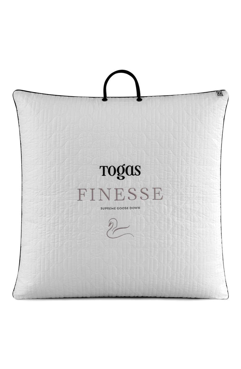 Togas Finesse silk cotton pillow, Alternate, color, White