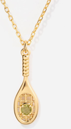 Little Sky Stone Tennis Racket Charm Necklace