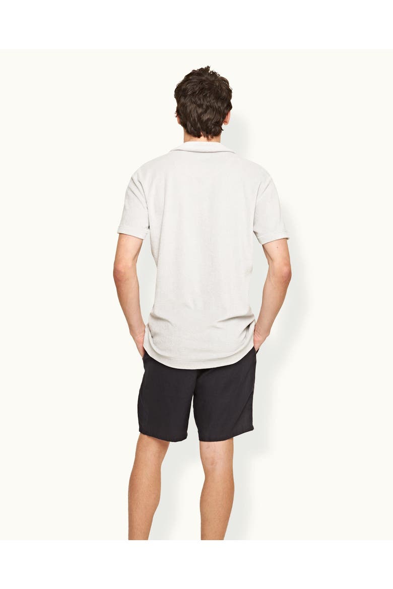 Terry Towelling Tailored Fit Towelling Polo Shirt, Alternate, color, White Jade