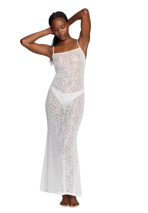 The Long Slip Dress (Botanical Lace)