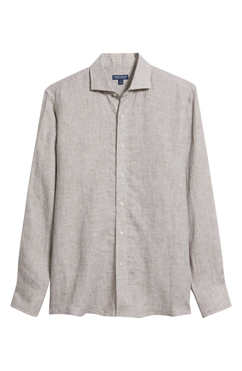 Peter Millar Astino Lino Tailored Fit Linen Button-Up Shirt, Main, color,