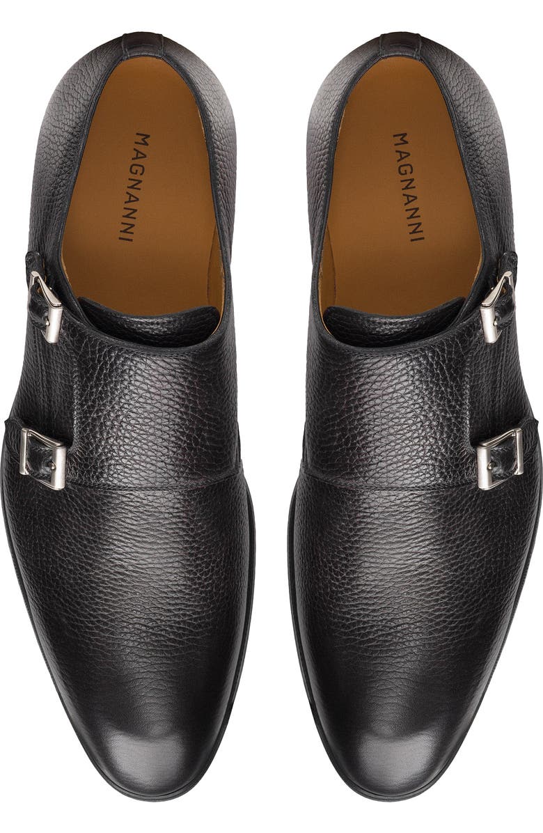 Magnanni Minorca Plain Toe Monk Shoe, Alternate, color, Grey