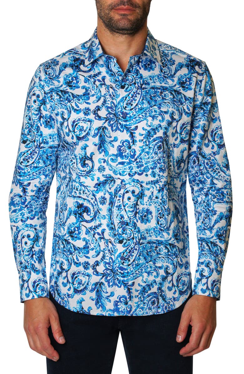 Robert Graham Abbot Woven Button-Up Shirt, Main, color,