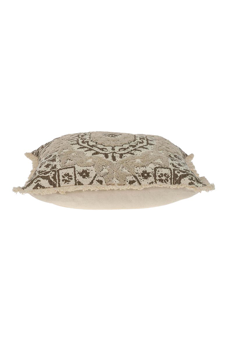 Abu Cotton Throw Pillow, Alternate, color, BEIGE