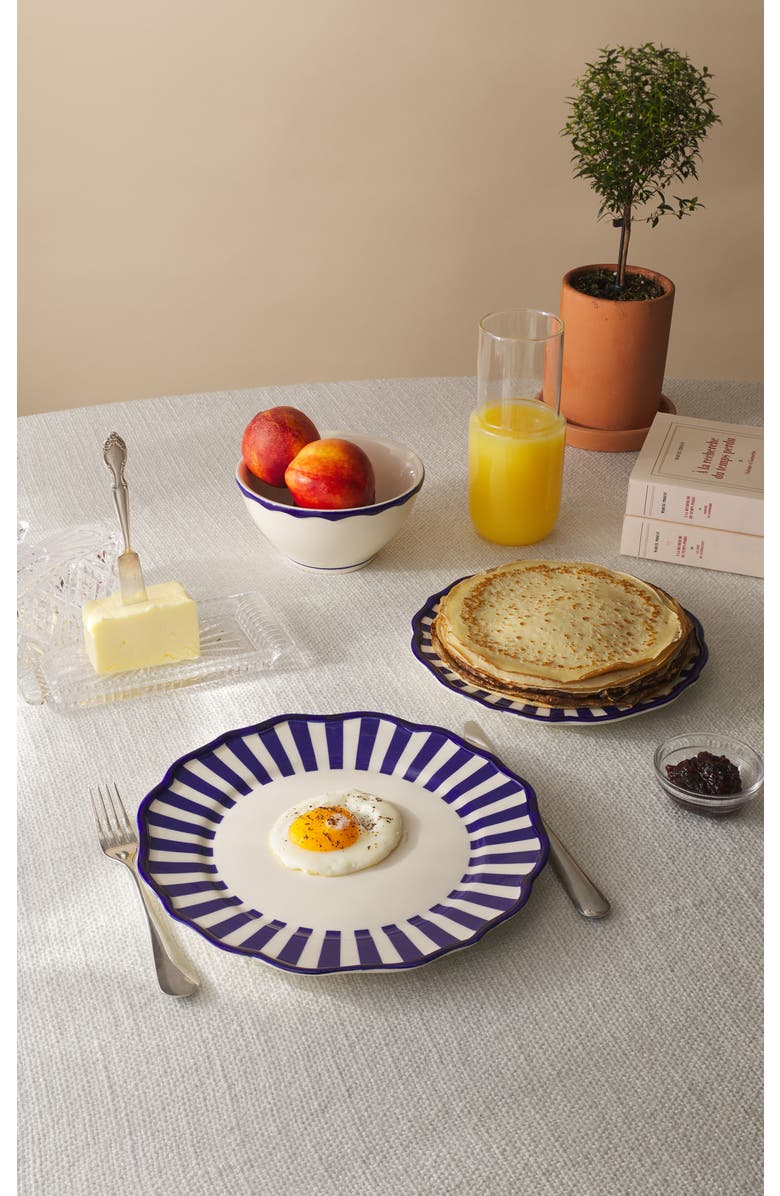 Maison Madison Home Riviera 12 Piece Set with Cereal Bowl, Alternate, color, Blue/Cream