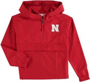 Champion Youth Champion Scarlet Nebraska Huskers Pack & Go Quarter-Zip Windbreaker Jacket