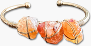 Humanist Beauty Gemstone Wire Wrapped Bracelet