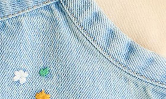 NEXT Kids' Embroidered Denim Romper & Frill Shirt Set — фото 6