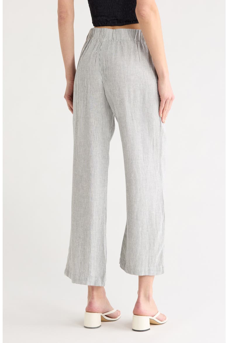 Marlie Rail Road Stripe Crop Pants, Alternate, color, CHARCOAL