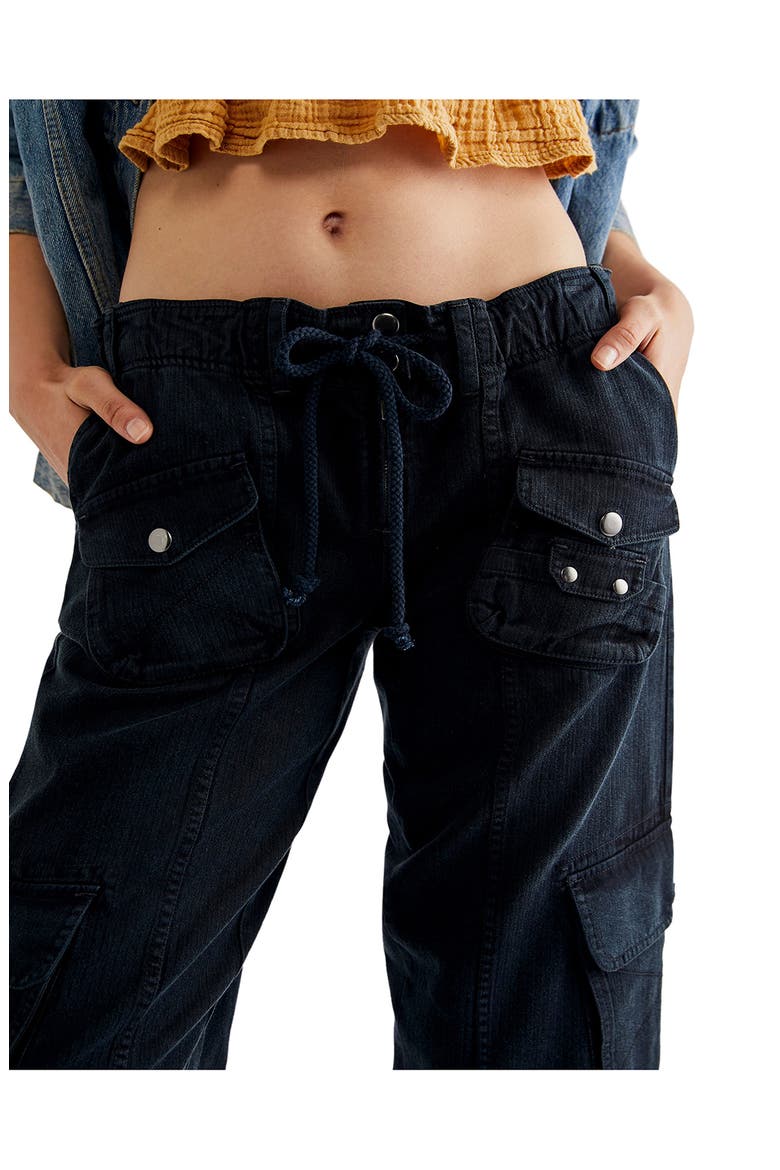 Tahiti Herringbone Cargo Pants, Alternate, color, BLACK