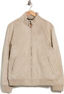 London Fog Barracuda Faux Suede Bomber Jacket