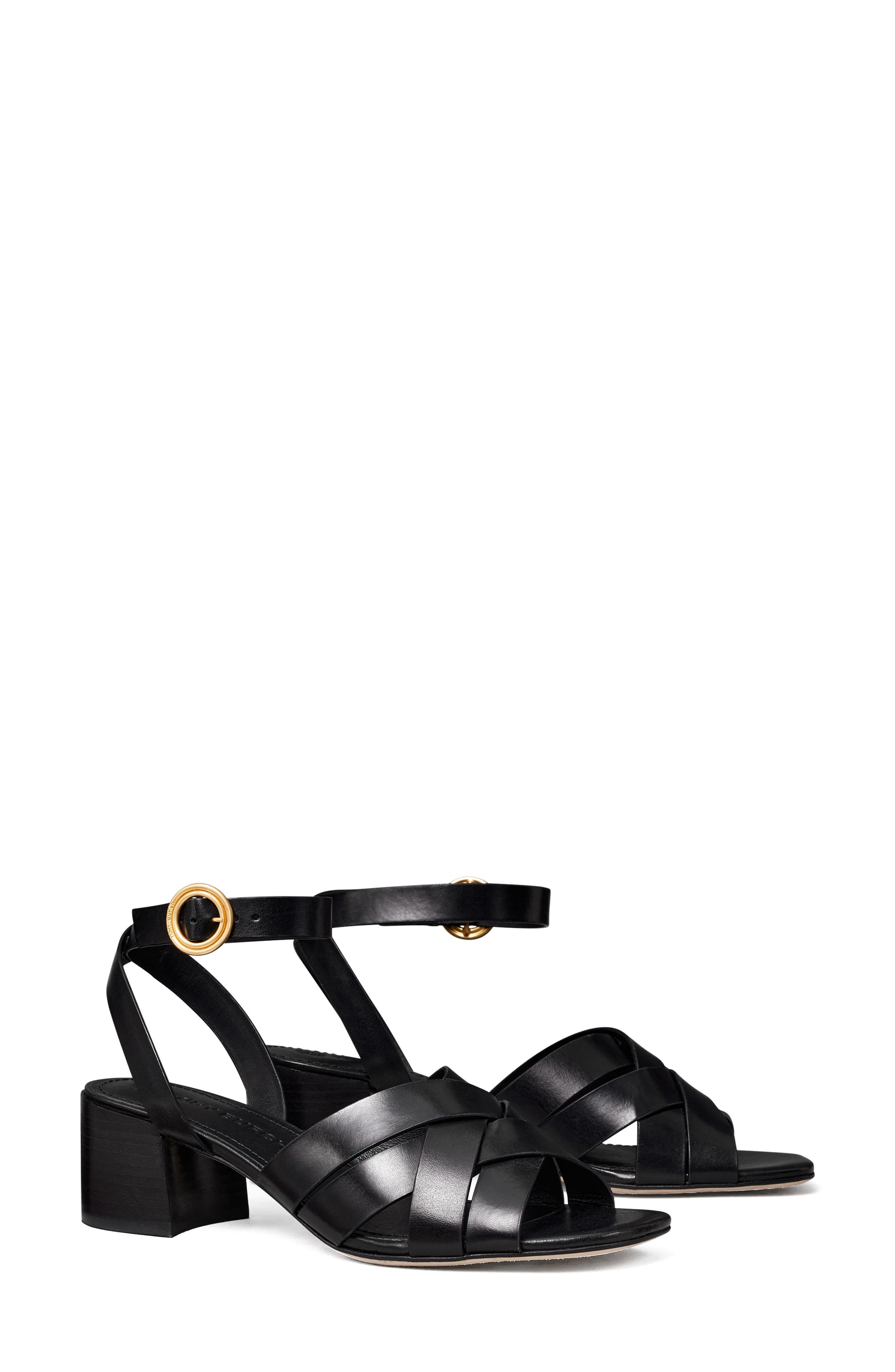 City Heel Ankle Strap Sandal, Main, color, PERFECT BLACK