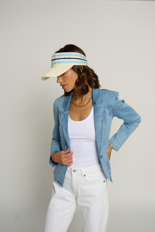 Central Park West Denim Blazer In Denim