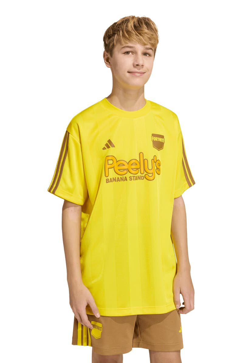 adidas Originals x Fortnite Kids' Peely Jersey, Alternate, color, Yellow