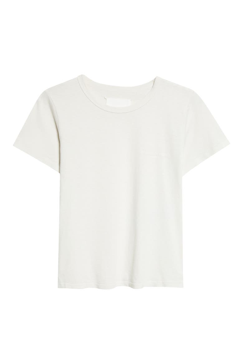 Embroidered Logo Cotton T-Shirt, Alternate, color, VINTAGE WHITE