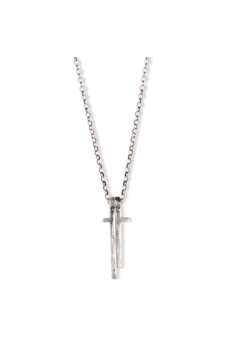 Silver Cross Necklace, Main, color, Sterling Silver