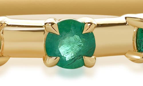 Valani Atelier Floating Emerald Band Ring In 14k Yellow Gold