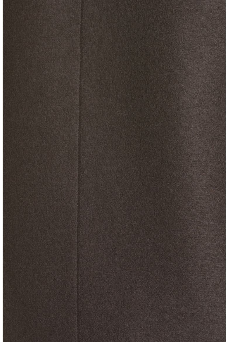 Pressed Wool Peacoat, Alternate, color, DARK BROWN