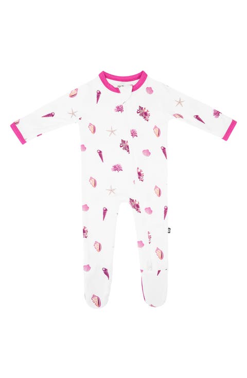 Rasberry Shell Zip Footie (Baby)
