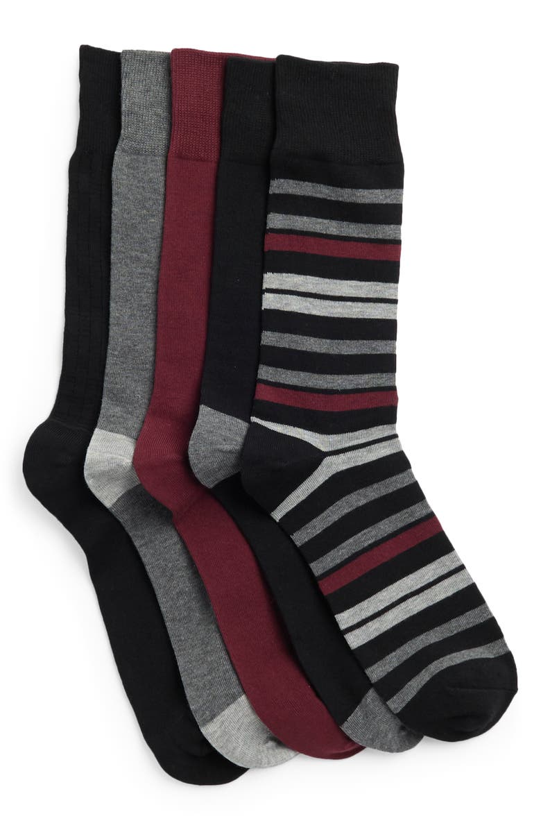 NORDSTROM RACK 5-Pack Assorted Dress Socks, Main, color,