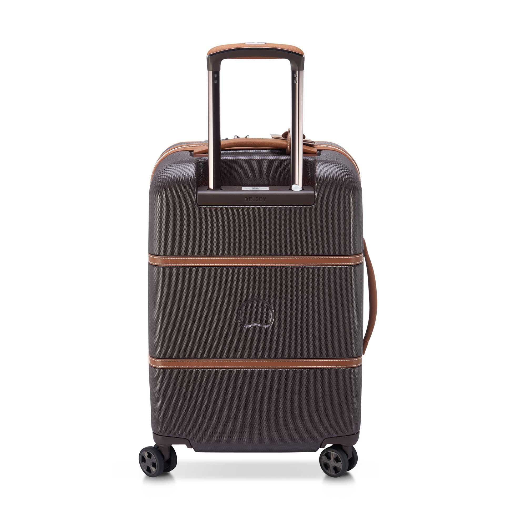 Delsey Paris Chatelet Air 2.0 Carry on 21 Inch Hardside Luggage with Spinner Wheels, Alternate, color, Chocolate Brown