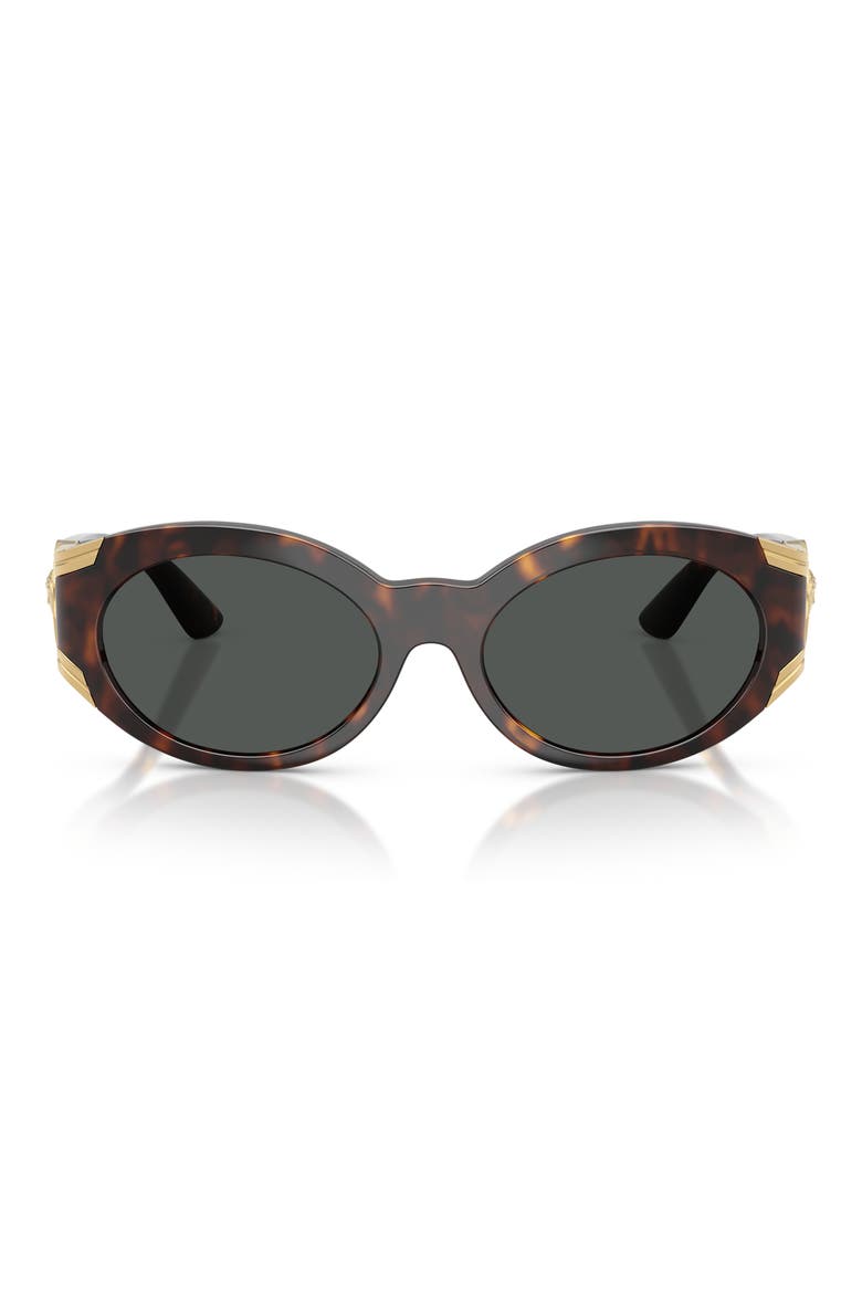 55mm Oval Sunglasses, Main, color, HAVANA / DARK GREY