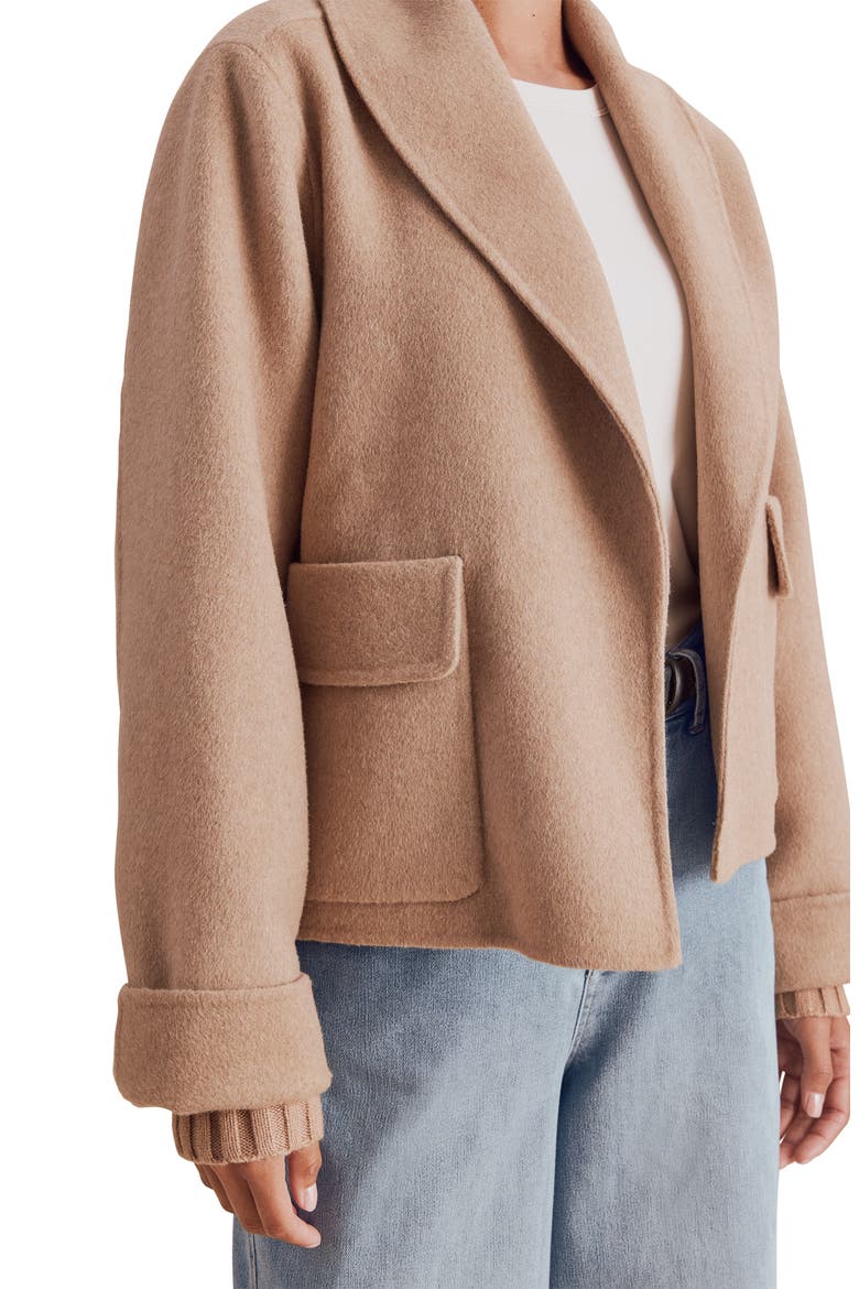 x @cellajaneblog Crop Icon Coat, Alternate, color, PRALINE