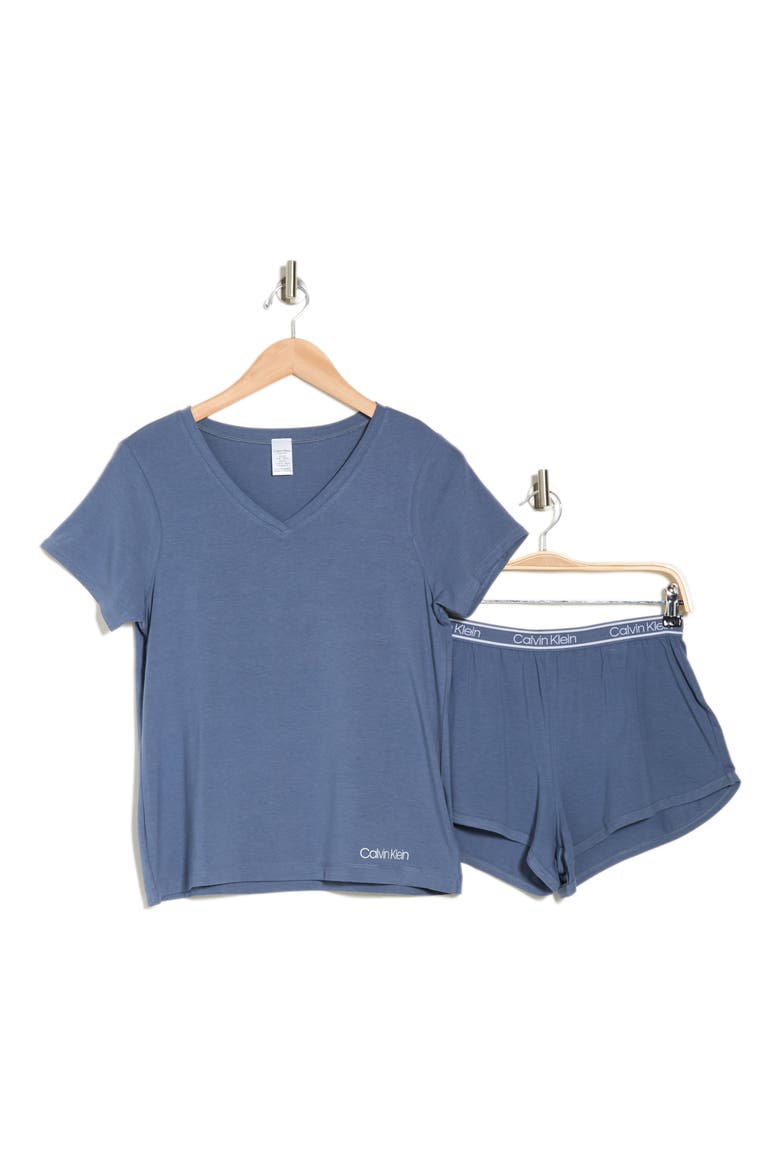 V-Neck T-Shirt & Shorts 2-Piece Pajama Set, Alternate, color, DXS SCORCHED DE