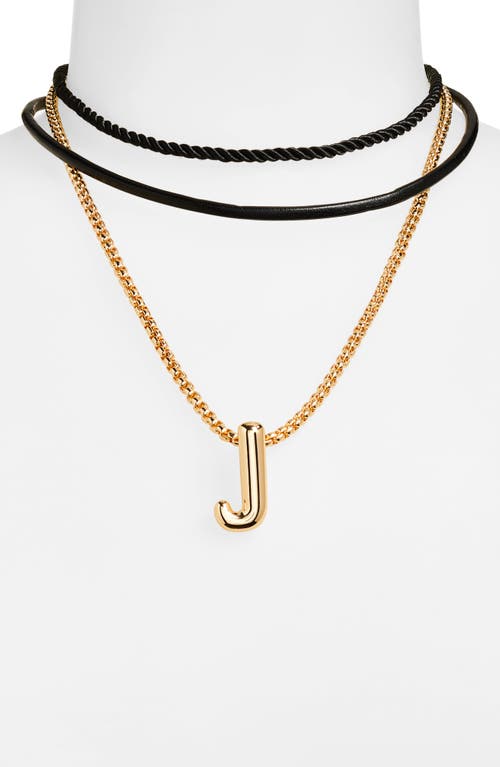 Open Edit Set Of 3 Interchangeable Initial Pendant Necklaces
