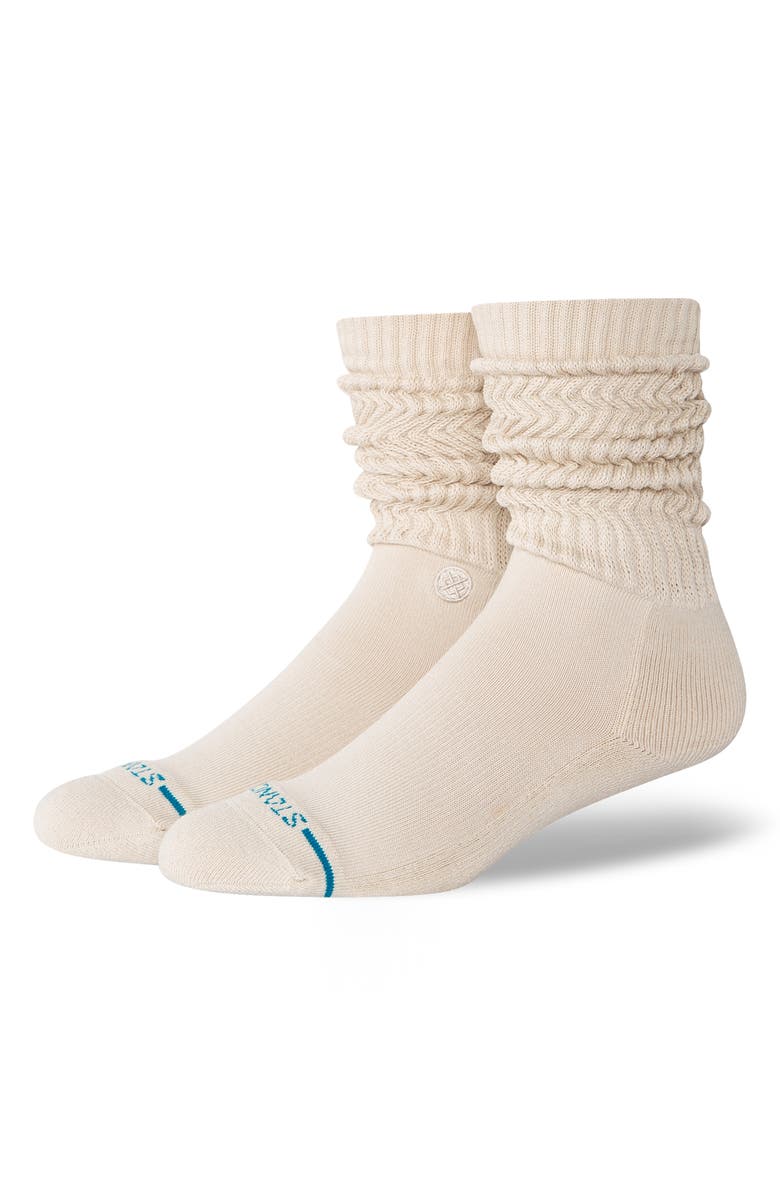 Stance Icon Slouch Crew Socks, Main, color, Oatmeal