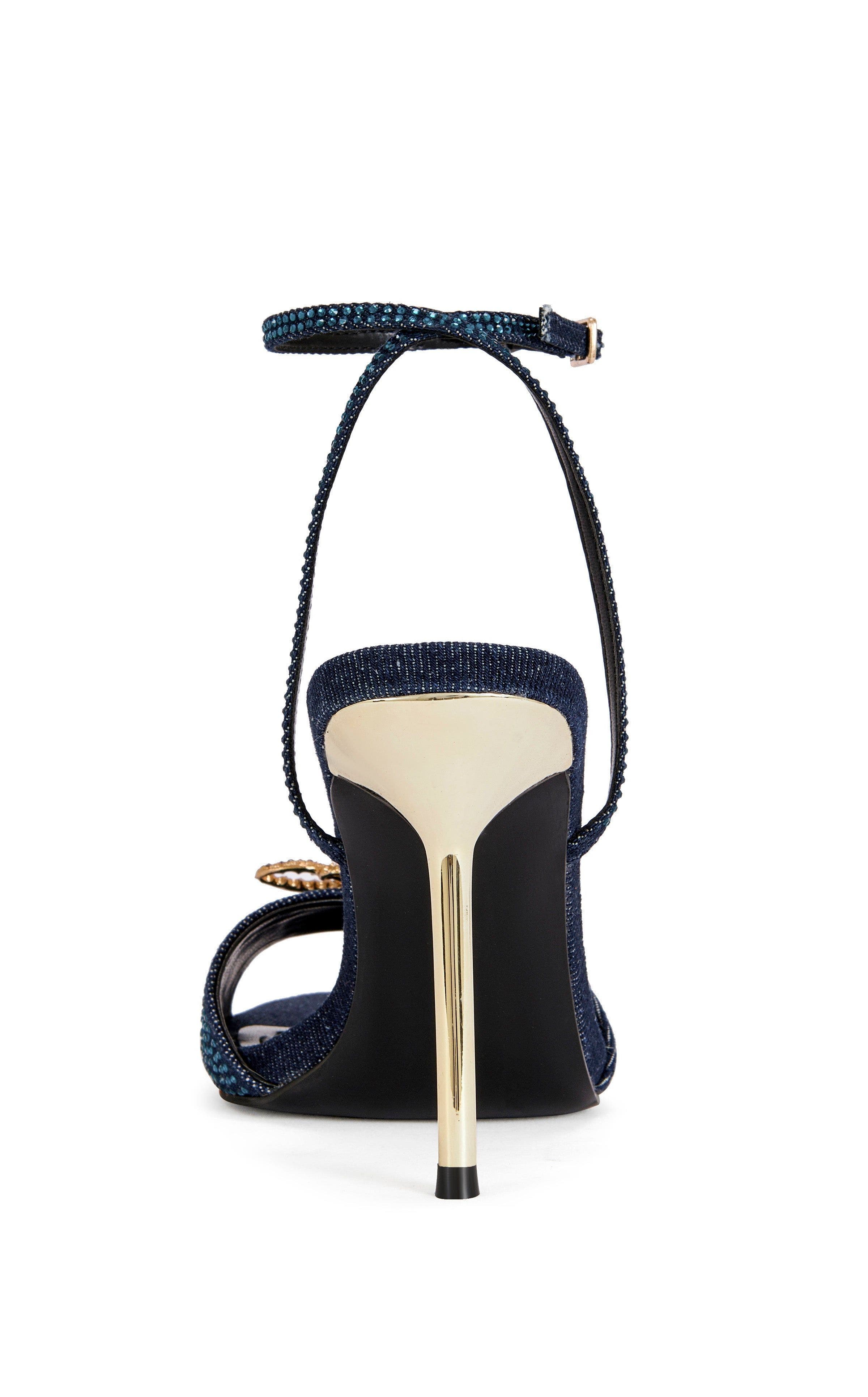 AZALEA WANG Treetok Stiletto Sandal, Alternate, color, Denim