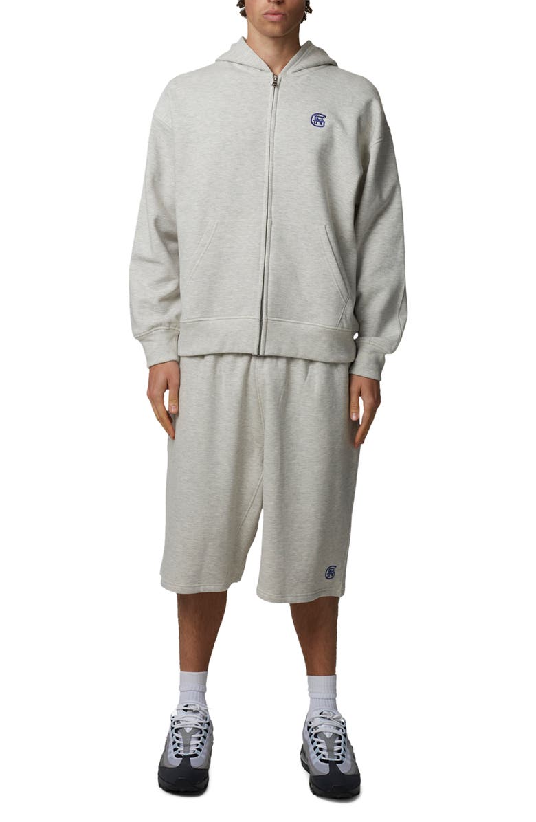 Good For Nothing Oversized Halftone Hoodie, Alternate, color, Grey