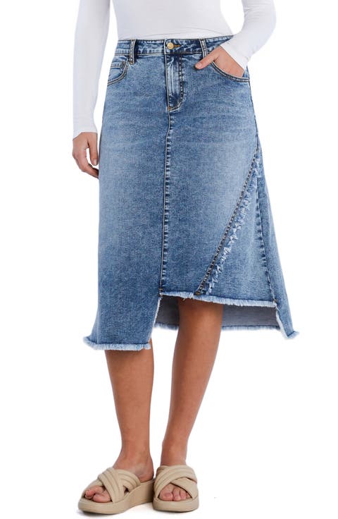 Fray Two Step Denim Skirt