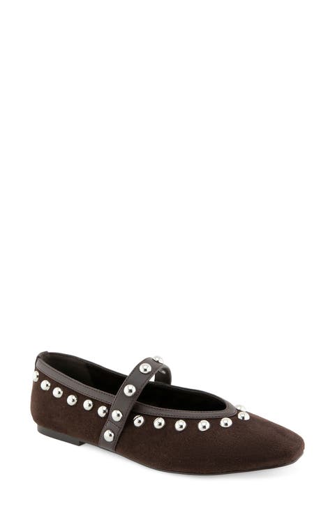 Bailey Studded Mary Jane Flat